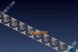 五金马达壳连续拉伸旋切模具图