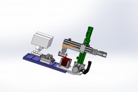 双头精雕机机械手送料设备01