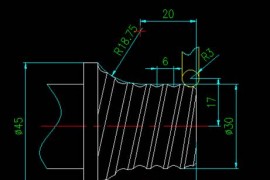 轴类零件圆周曲面上螺旋线的数控车加工（图文教程）