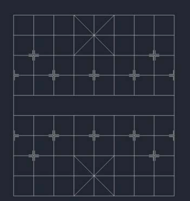 想要用CAD画一个象棋棋盘,应该怎么画呢?(图文教程),图文,第6张 想要用CAD画一个象棋棋盘,应该怎么画呢?(图文教程),用CAD怎么绘制中国象棋棋盘?,图文,第6张