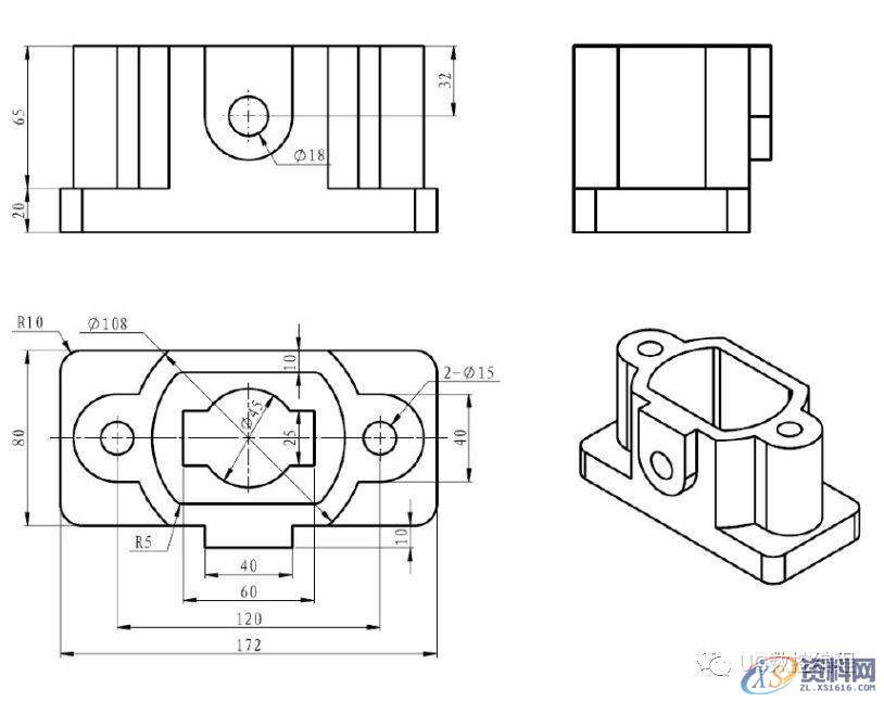 CNC数控编程——UG编程画图建模图纸分享，收藏后再也不用担心没有练习图啦！ ...,画图,建模,图纸,数控,第36张
