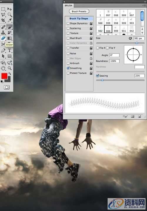 PS特效教程：打造人物图片分解消失的效果,采用,设计,产品,第6张