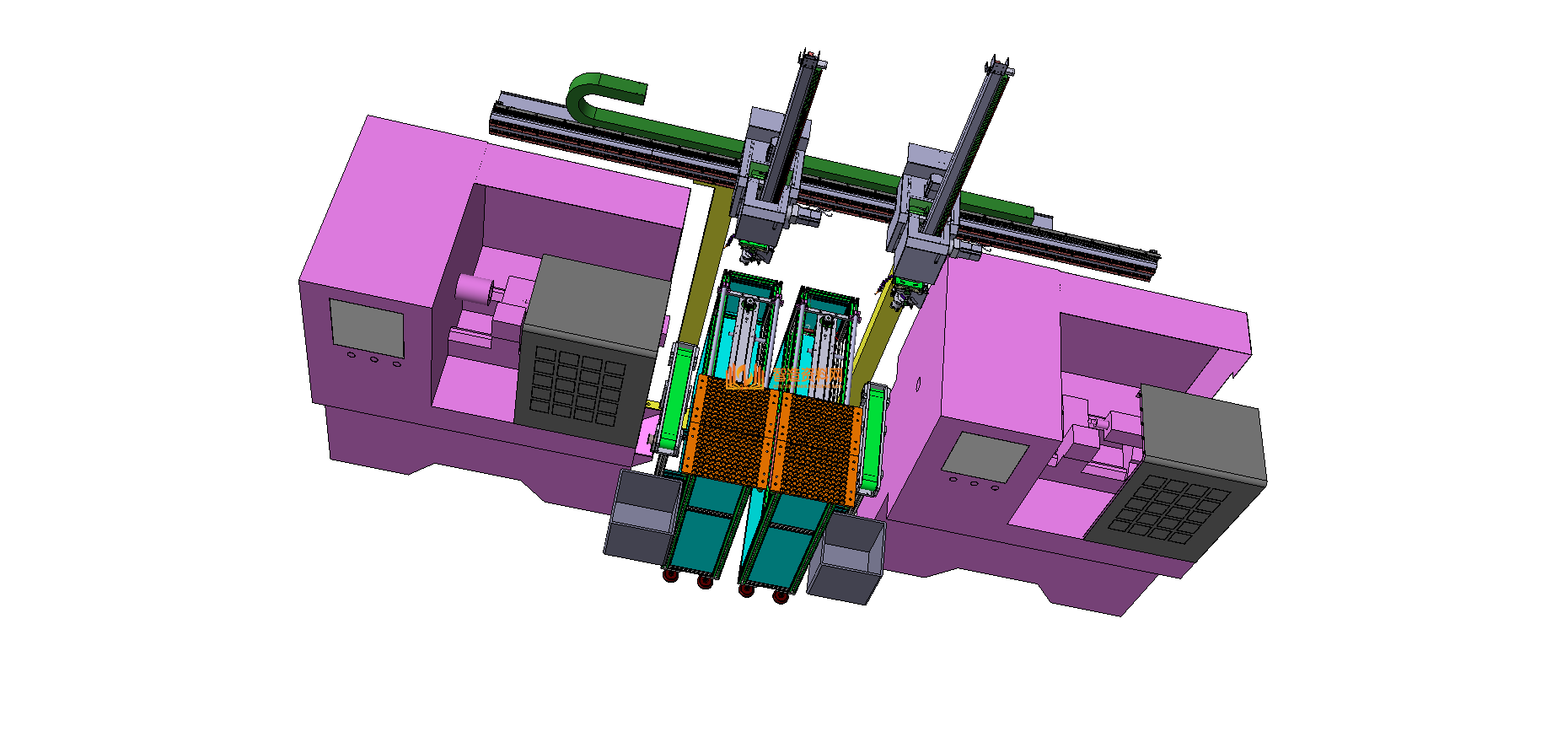 数控车床CNC机械手双臂一机共用,NeadPay,数控,第2张